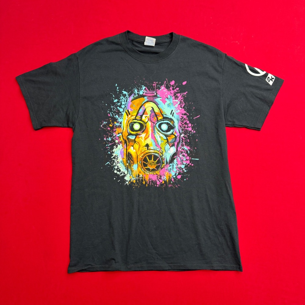 Borderlands 3 Psycho Mask Graphic T-Shirt Mens Medium Black 2K Games‎ Promo Tee